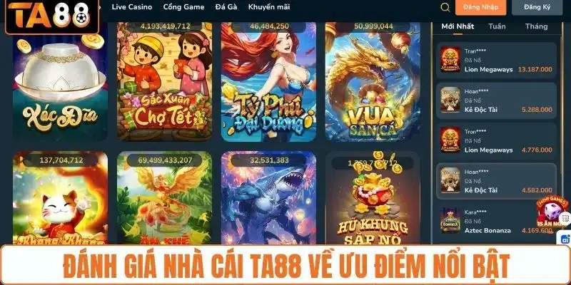 Đánh giá các sản phẩm cá cược của nền tảng 