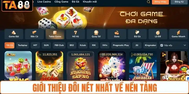 Giới thiệu đôi nét nhất về nền tảng Ta88